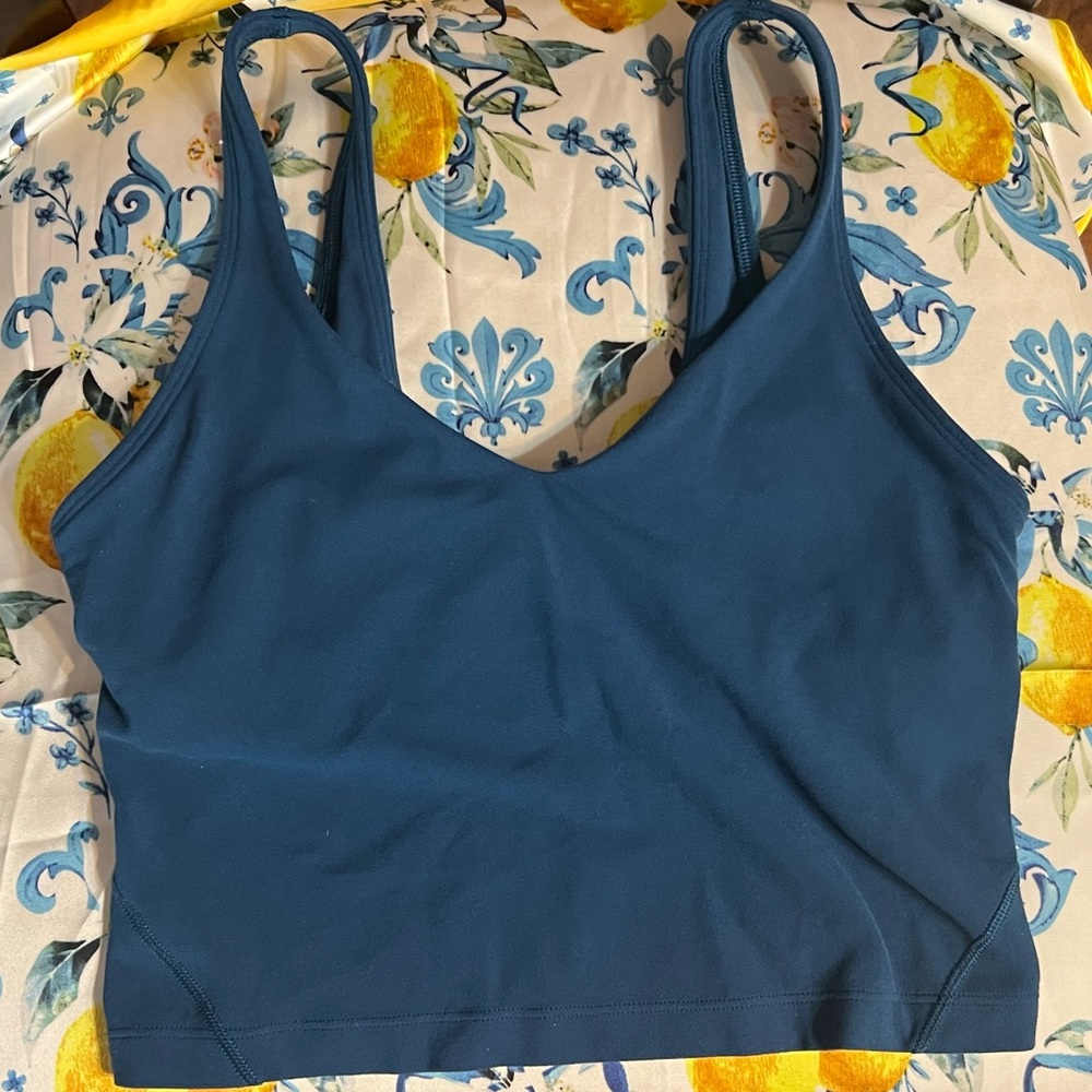 Lululemon Blue Strappy Tank/ athletic bra